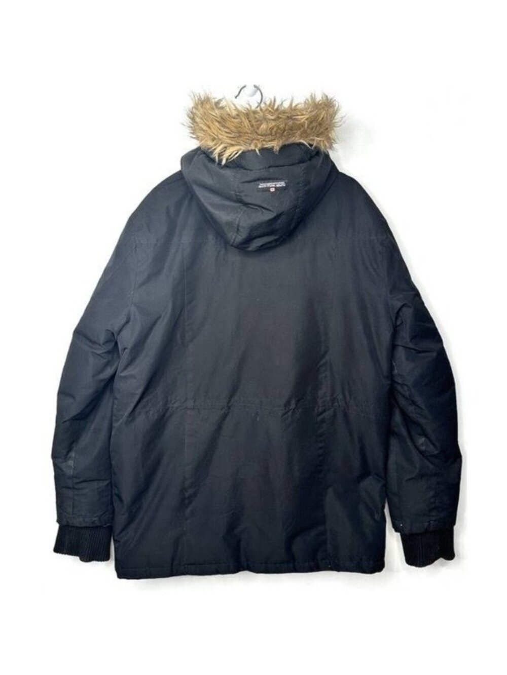 Canada Weather Gear Mens Down Parka Jacket Black Fur Hood Insulated Winter Sz L - Picture 3 of 15